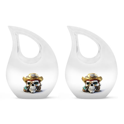 10 inch Skull Themed Aluminum Cross Drop Design 