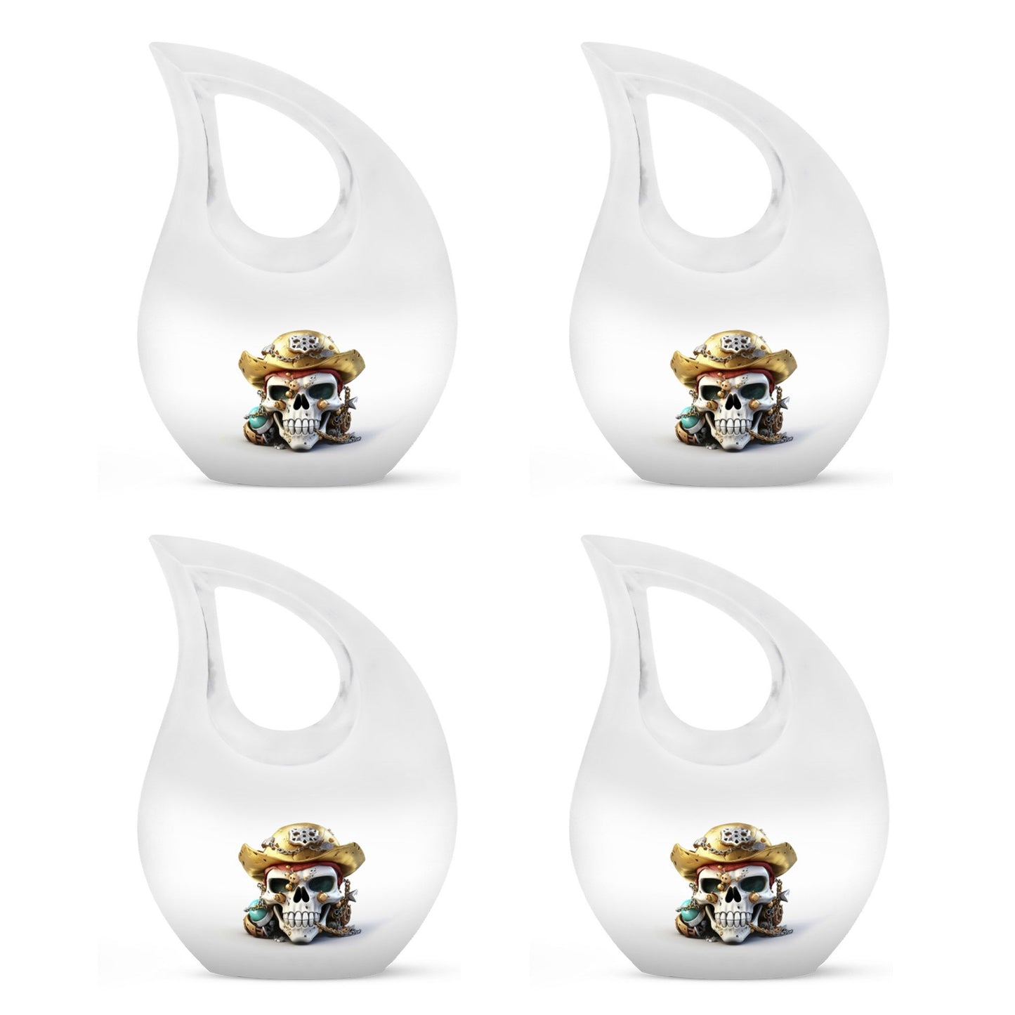 10 inch Skull Themed Aluminum Cross Drop Design 