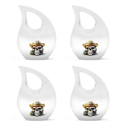 10 inch Skull Themed Aluminum Cross Drop Design 