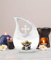 10 inch Skull Themed Aluminum Cross Drop Design 
