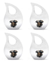 10-inch Skull Urn with Cross Drop design, personalize