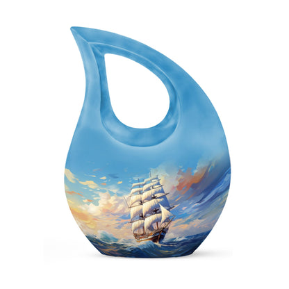 10-inch aluminium ship urn, Cross Drop design 