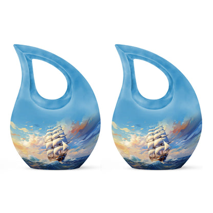 10-inch aluminium ship urn, Cross Drop design 
