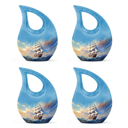10-inch aluminium ship urn, Cross Drop design 