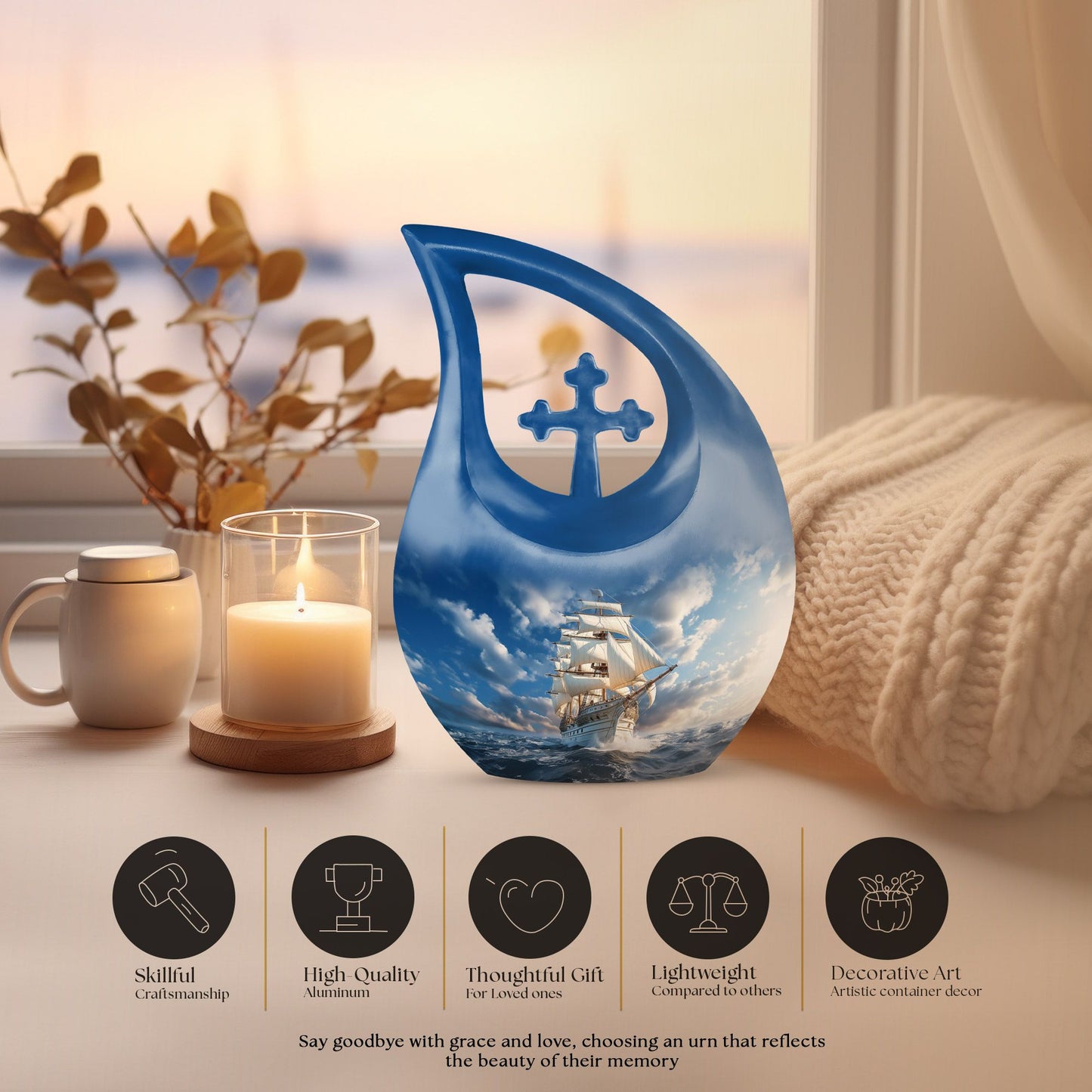 10-Inch Ship Design Cross Drop Biodegradable 
