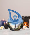 10-inch Eiffel Tower urn, cross drop design 