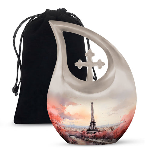 Eiffel Tower-themed Aluminium Mini Urn