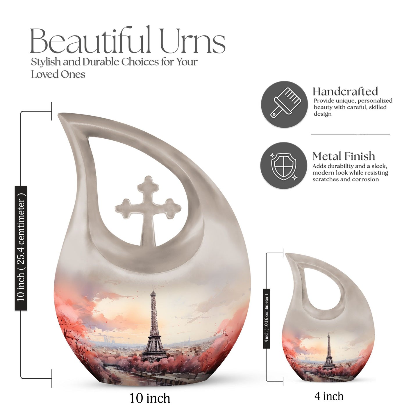Eiffel Tower-themed Aluminium Mini Urn