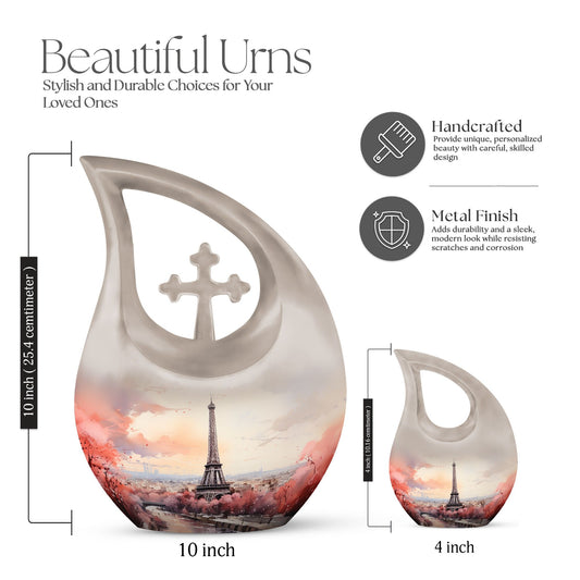 Eiffel Tower-themed Aluminium Mini Urn