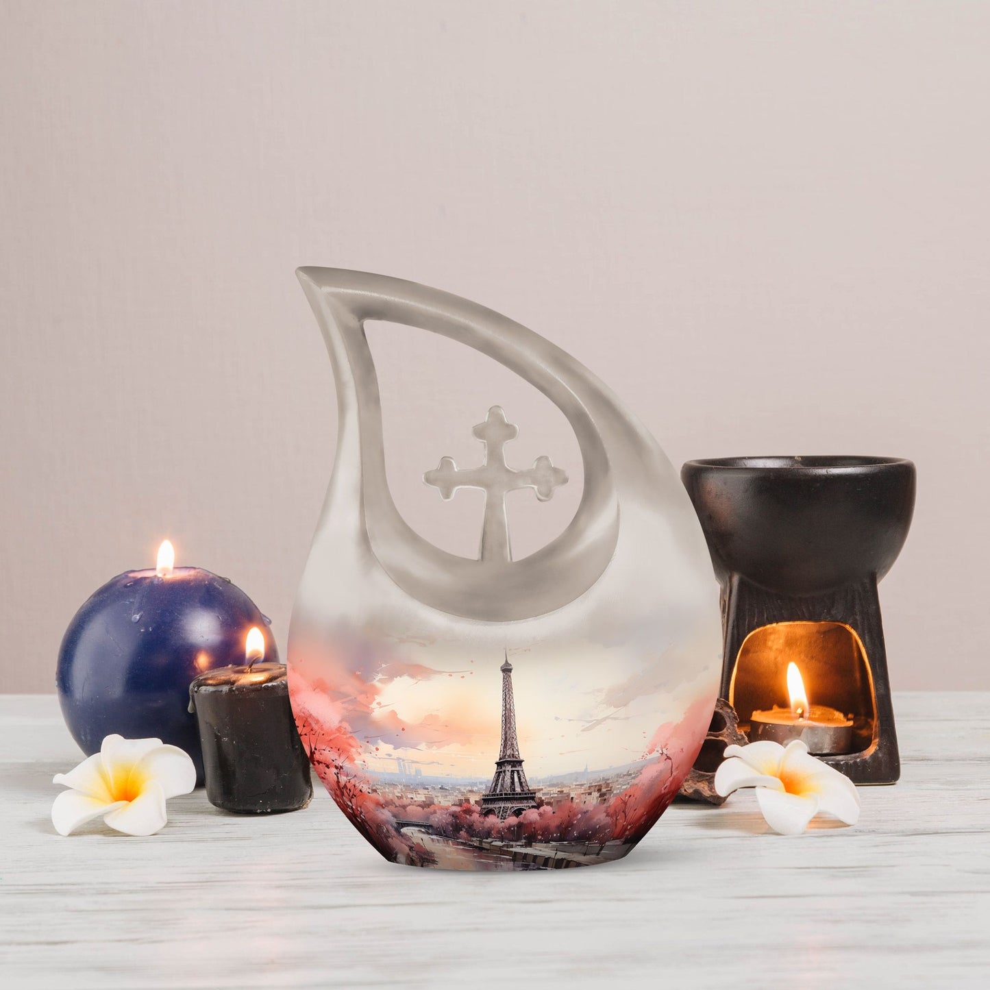 Eiffel Tower-themed Aluminium Mini Urn