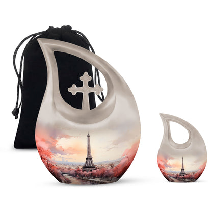 Eiffel Tower-themed Aluminium Mini Urn