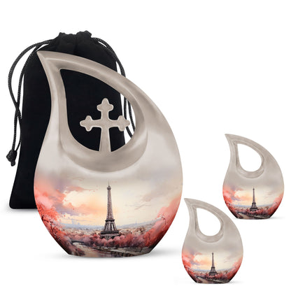Eiffel Tower-themed Aluminium Mini Urn