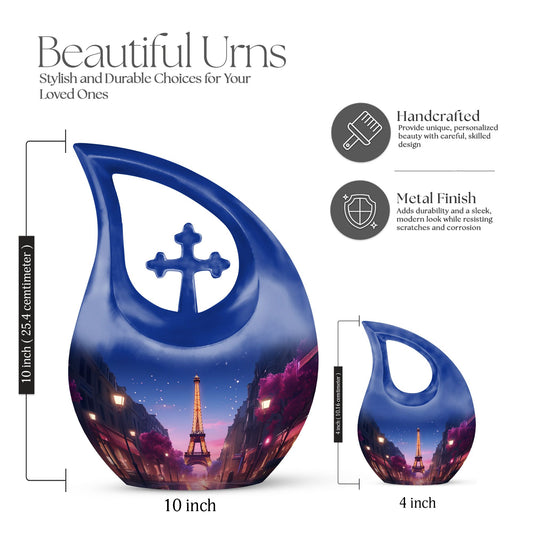 10 inch Eiffel Tower themed Cremation Urn 