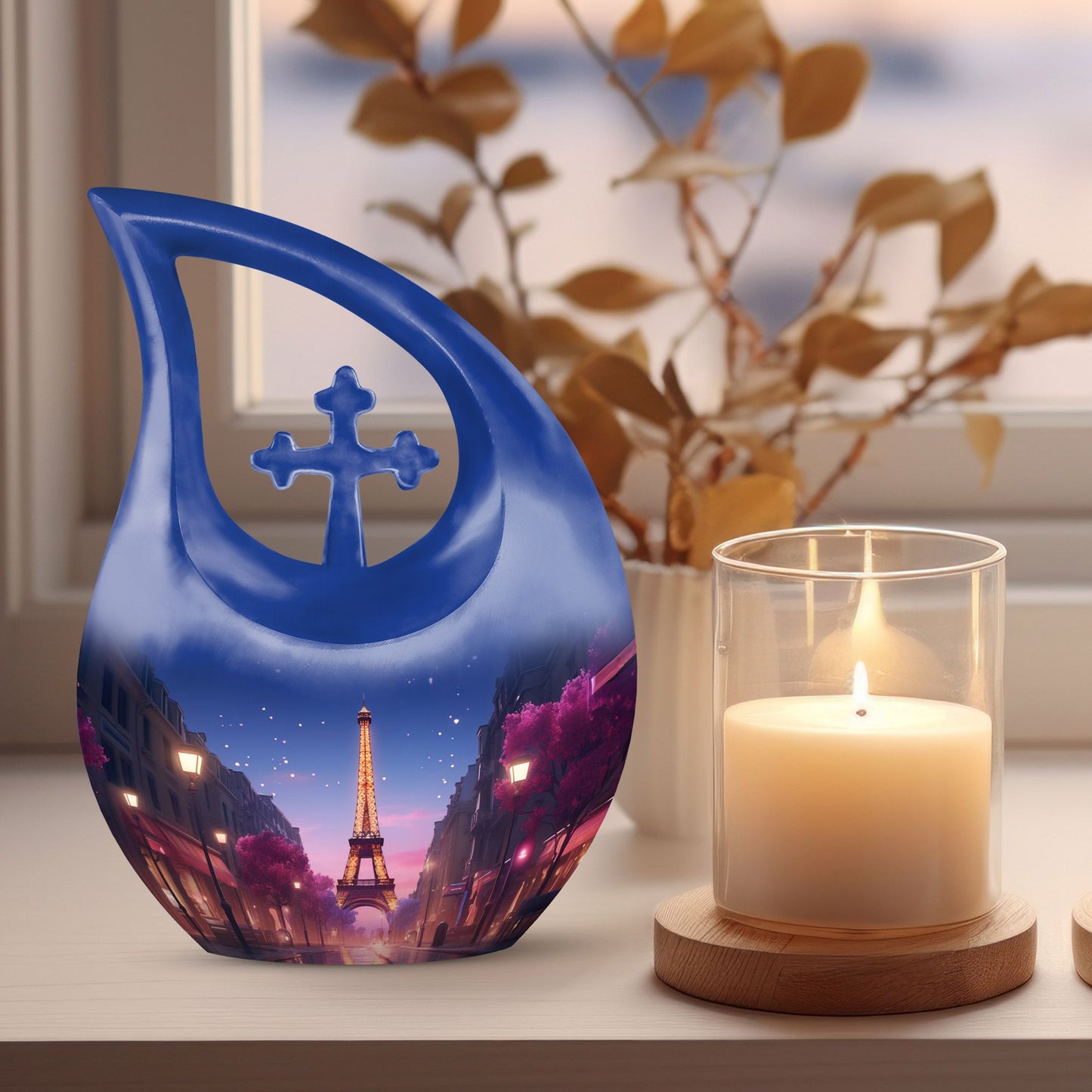 10 inch Eiffel Tower themed Cremation Urn 