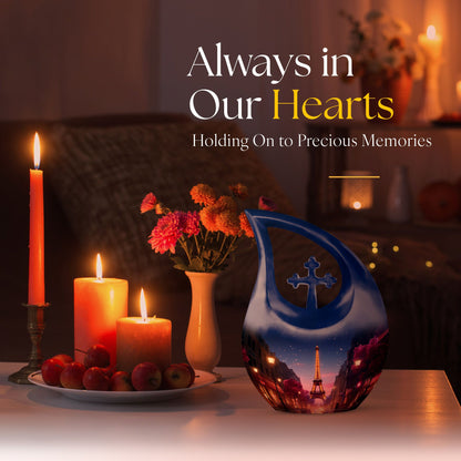 10 inch Eiffel Tower themed Cremation Urn 