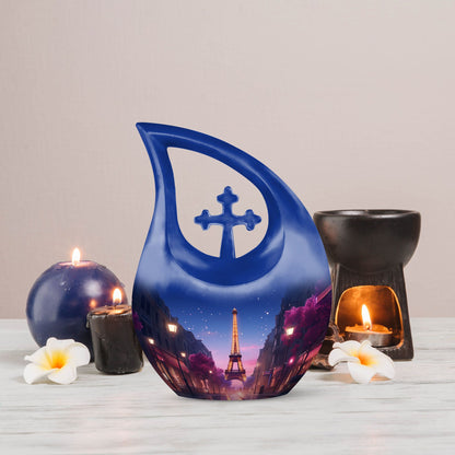 10 inch Eiffel Tower themed Cremation Urn 