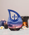 10-inch Eiffel Tower-themed Cross Drop Urn