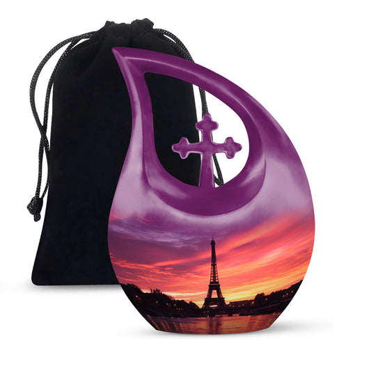 10 inch Eiffel Tower themed Urn