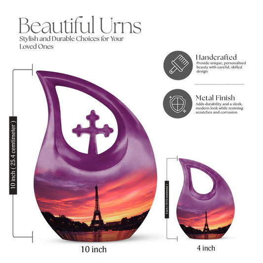 10 inch Eiffel Tower themed Urn