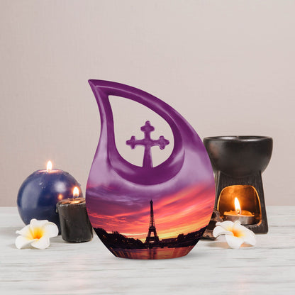 10 inch Eiffel Tower themed Urn