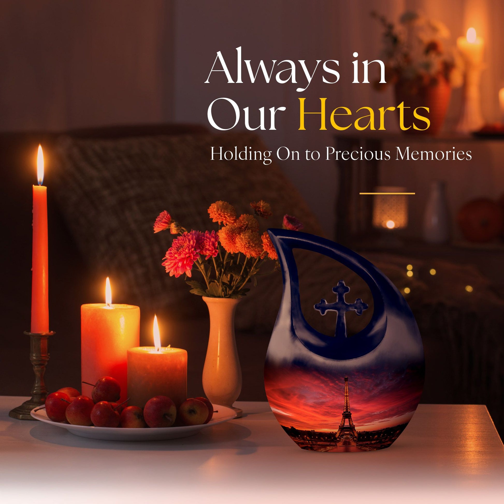 10 inch Eiffel Tower Memorial Urn 