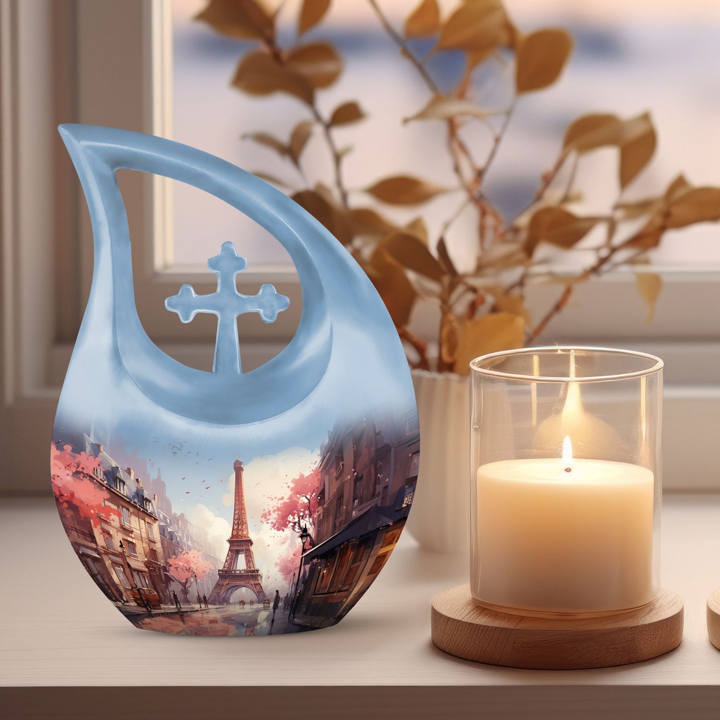 Unique 10-inch Eiffel Tower urn