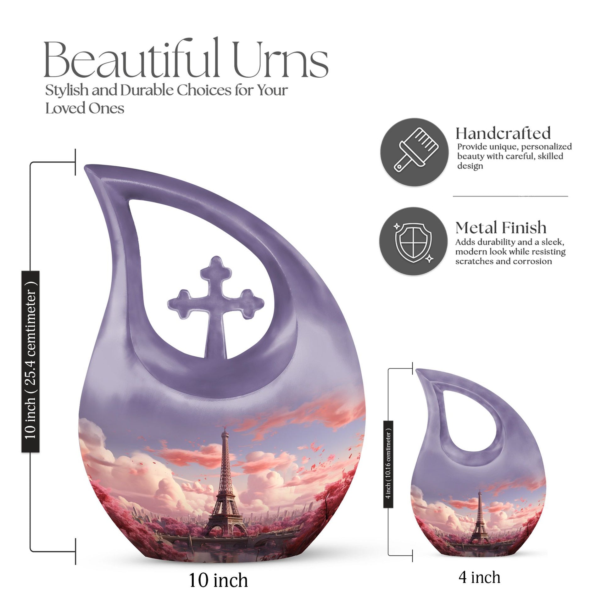 10-inch Eiffel Tower urn