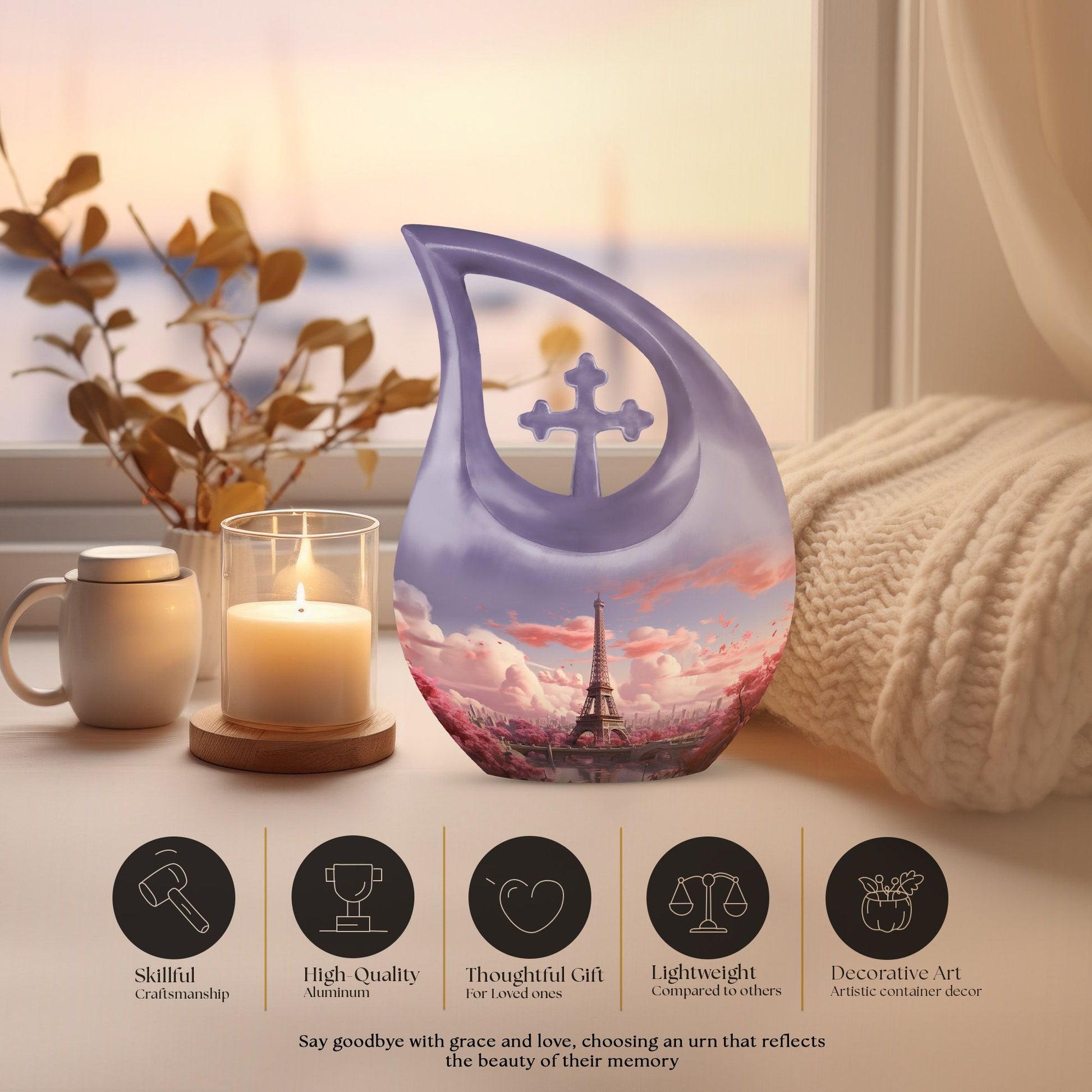 10-inch Eiffel Tower urn