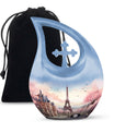 Eiffel Tower themed, Cross Drop design urn