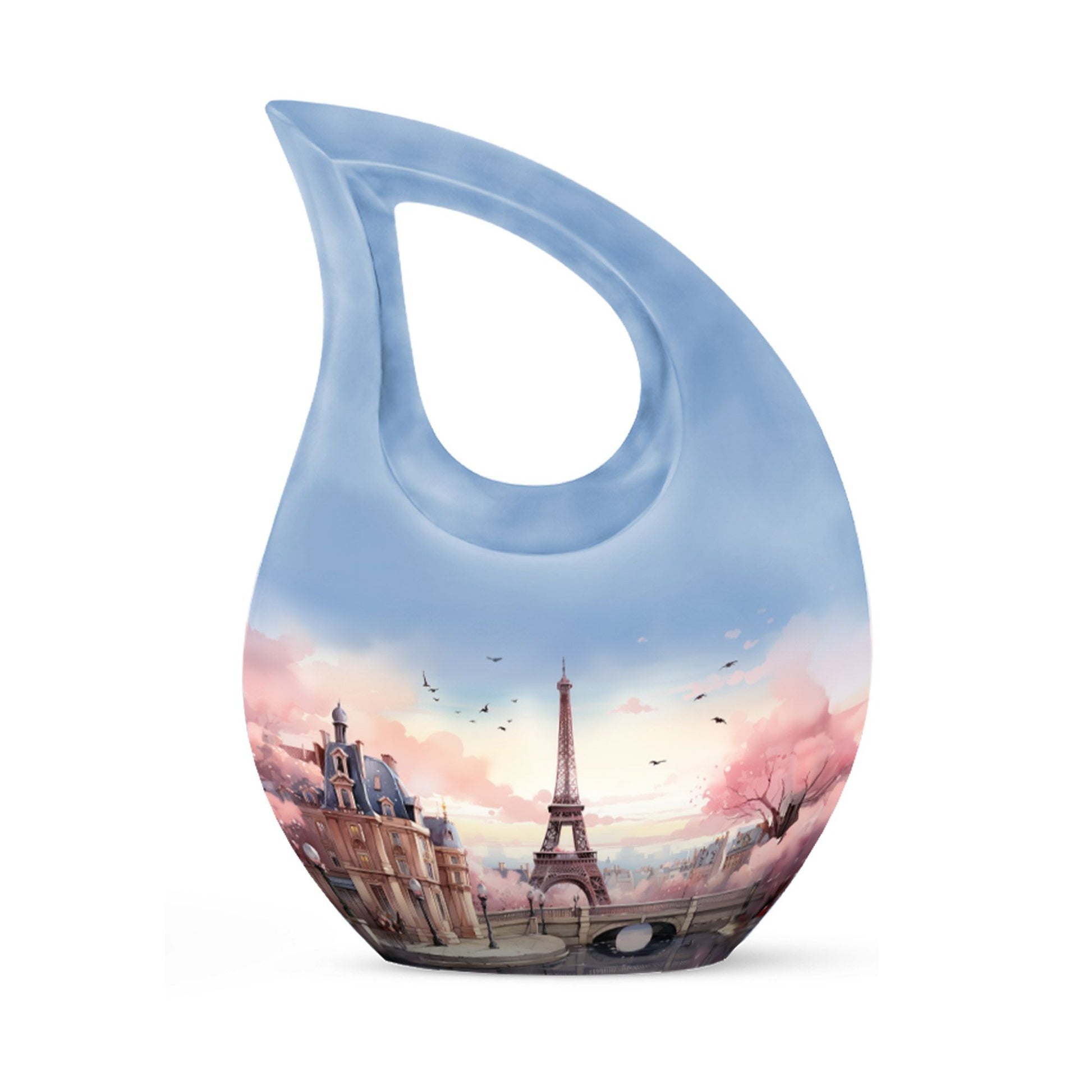 Eiffel Tower themed, Cross Drop design urn