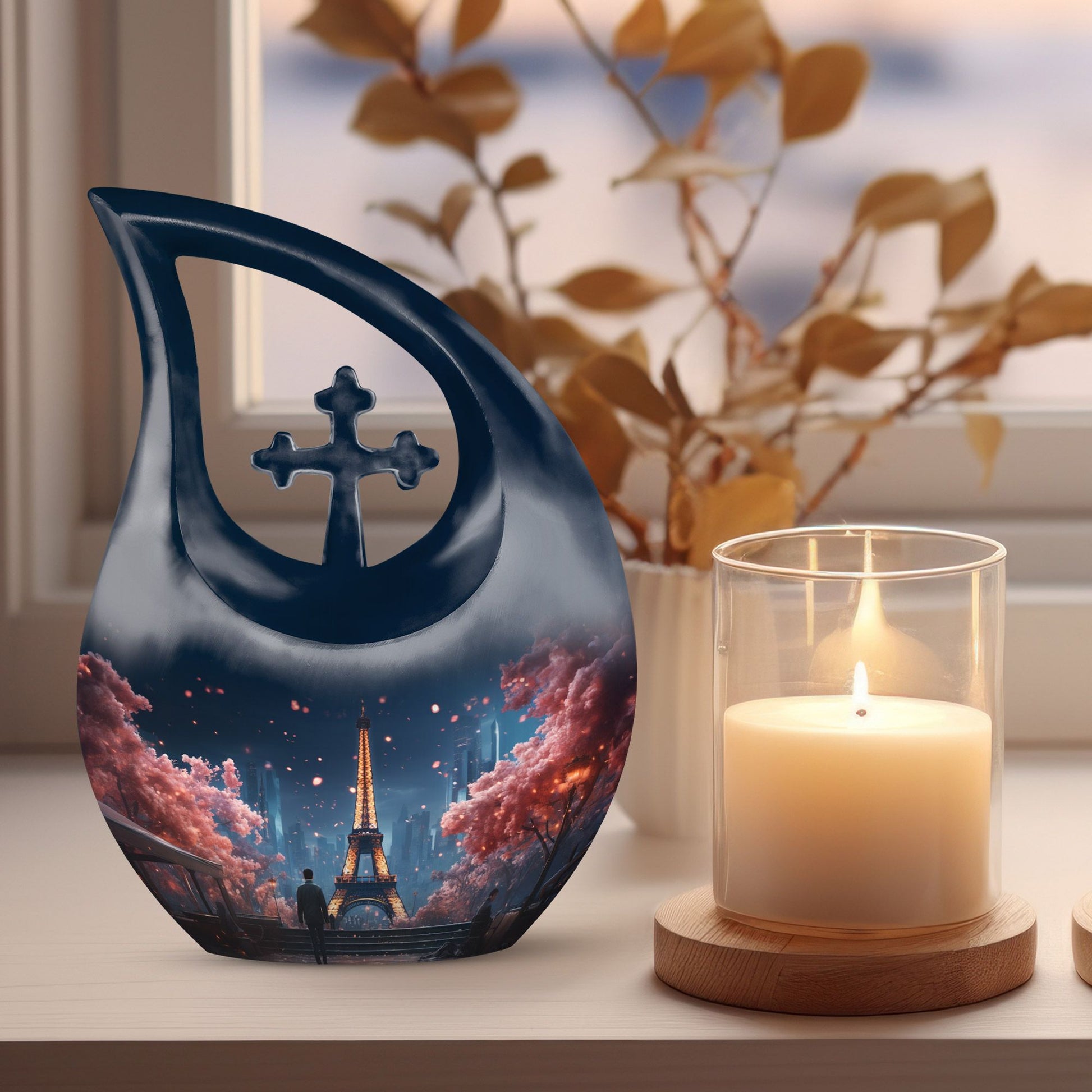 10-Inch Eiffel Tower Memorial Urn 