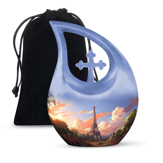 Unique 10 inch Eiffel Tower urn 