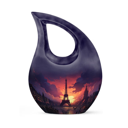 Eiffel Tower themed Cross Drop design urn