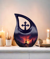 Eiffel Tower themed Cross Drop design urn