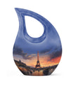 Eiffel Tower theme Cross Drop design Personalized Dog Urn