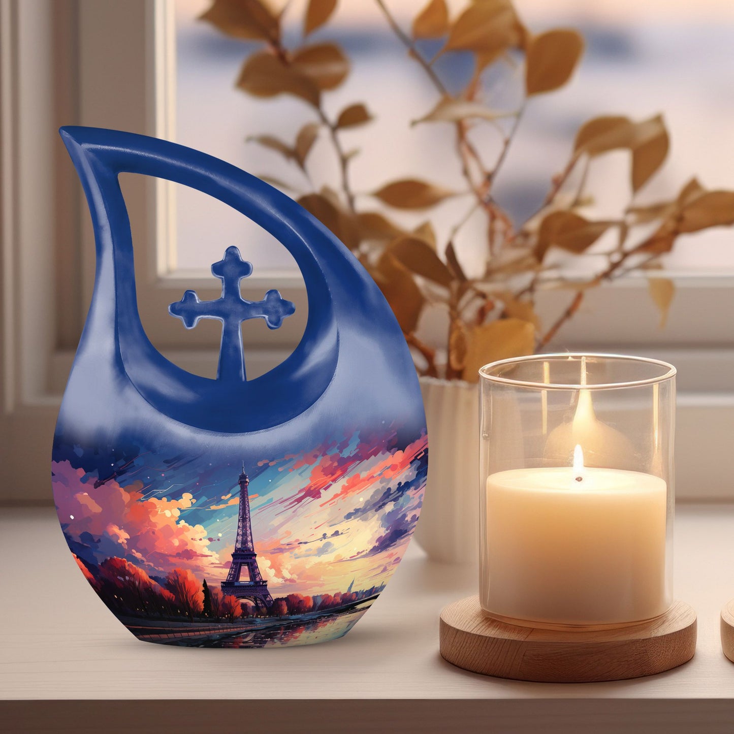 Personalized Galaxy Memorial Urn for Human Ashes - 10-inch, 200 cu in - Yatskia