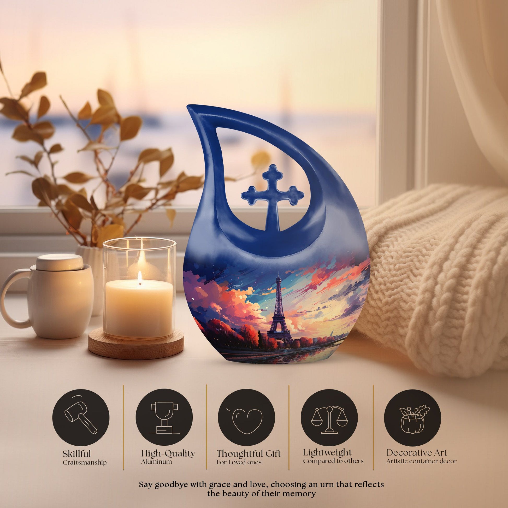 10-Inch Eiffel Tower Urn