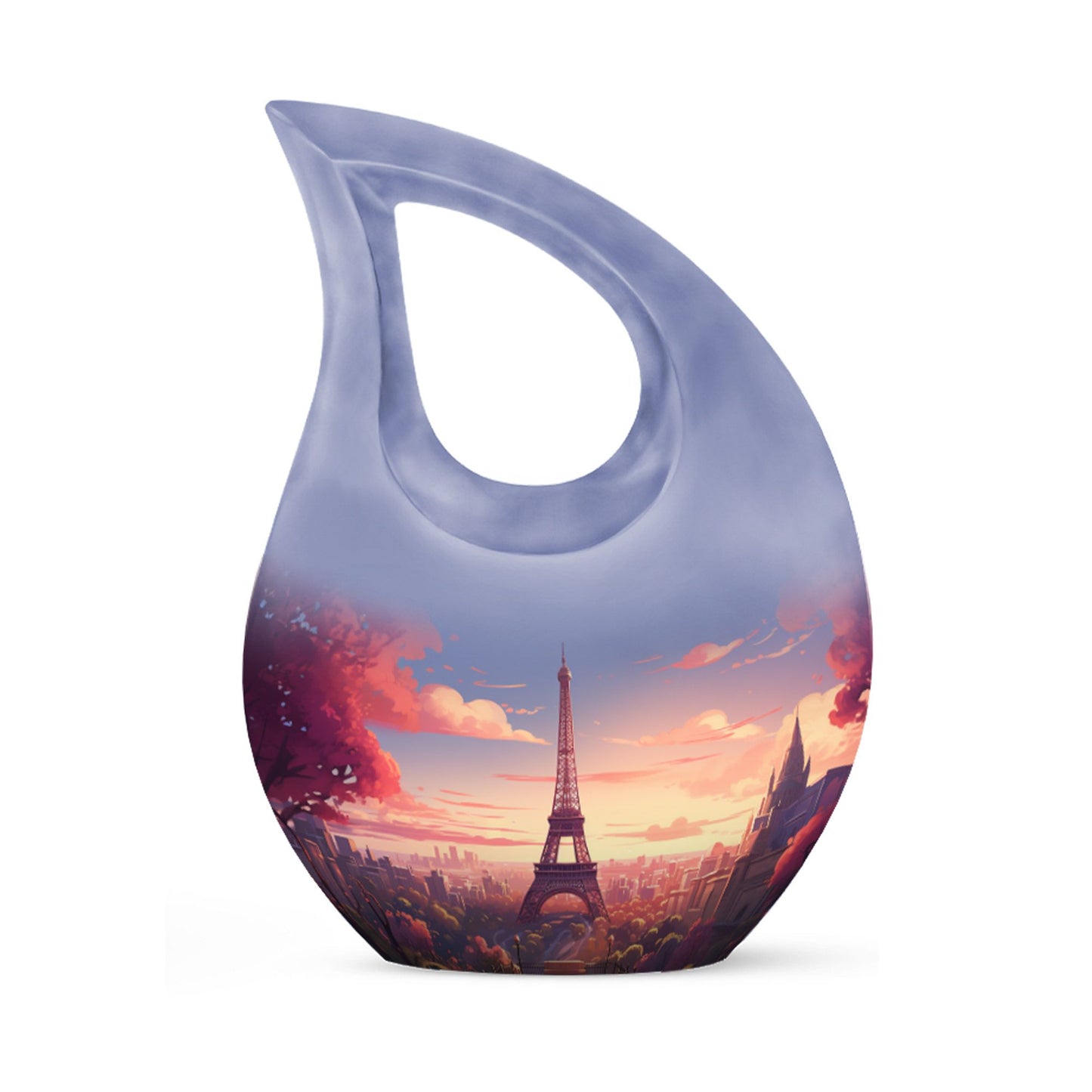 10-inch Eiffel Tower-themed Cross Drop Memorial Urn 