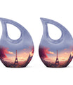 10-inch Eiffel Tower-themed Cross Drop Memorial Urn 