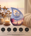 10-inch Eiffel Tower-themed Cross Drop Memorial Urn 