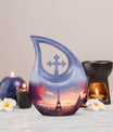 10-inch Eiffel Tower-themed Cross Drop Memorial Urn 