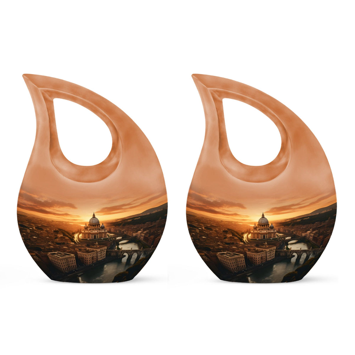10-inch St. Peter's Basilica themed Aluminum urn 