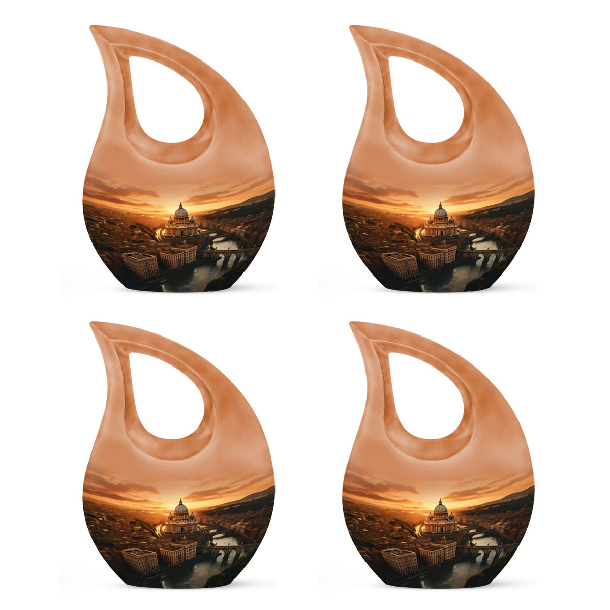 10-inch St. Peter's Basilica themed Aluminum urn 