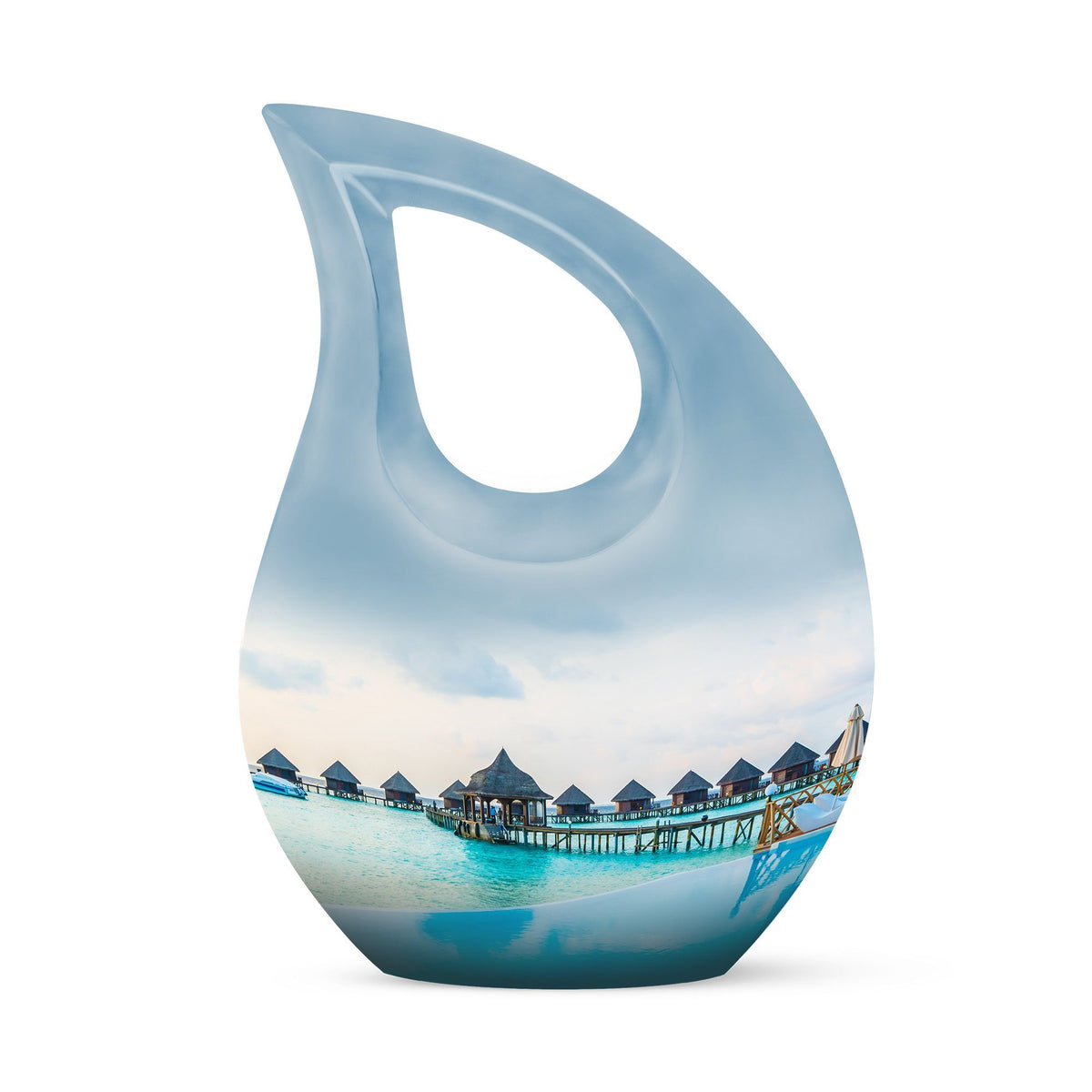 10 Inch River-Themed Outdoor Urn 