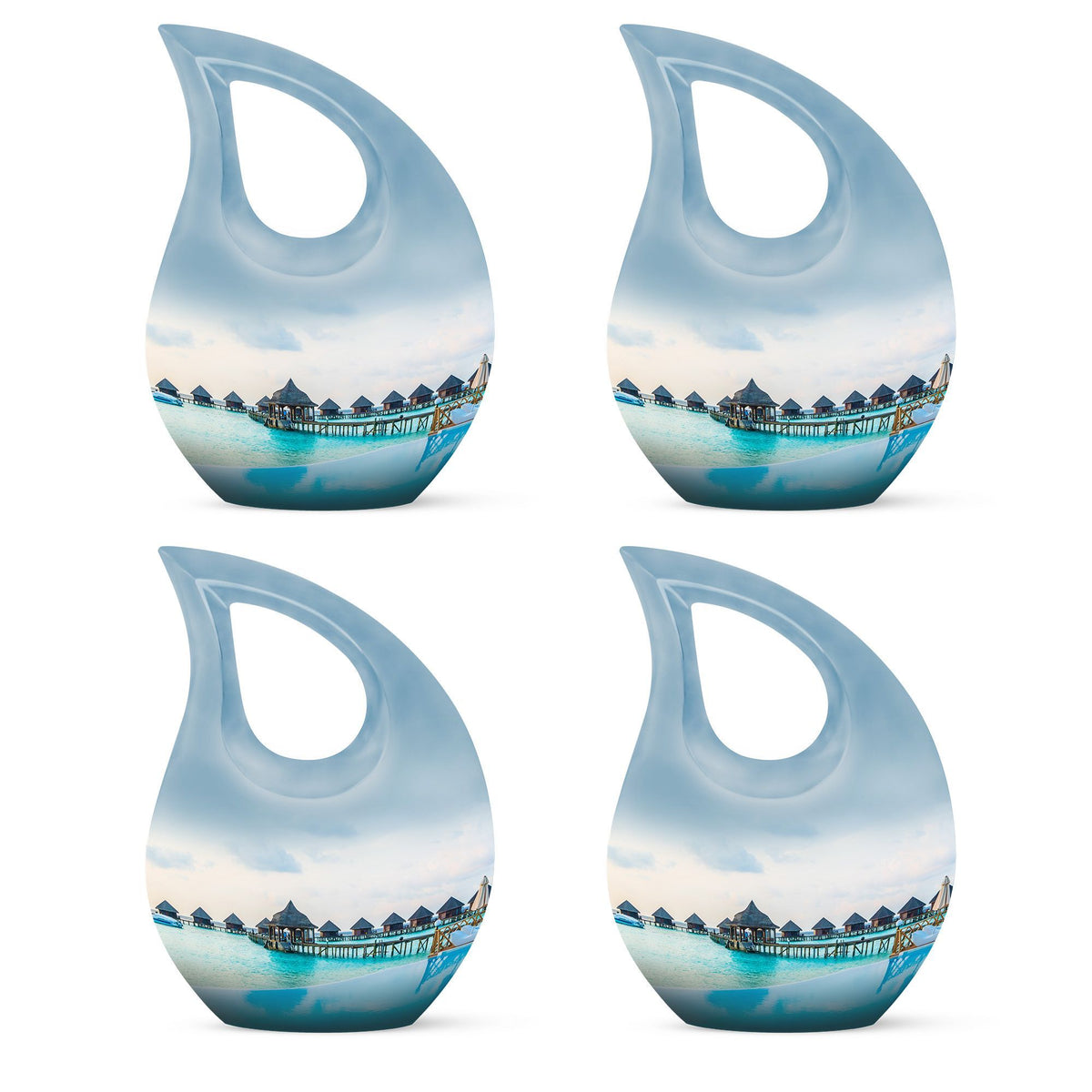 10 Inch River-Themed Outdoor Urn 