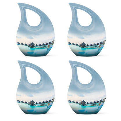 10 Inch River-Themed Outdoor Urn 