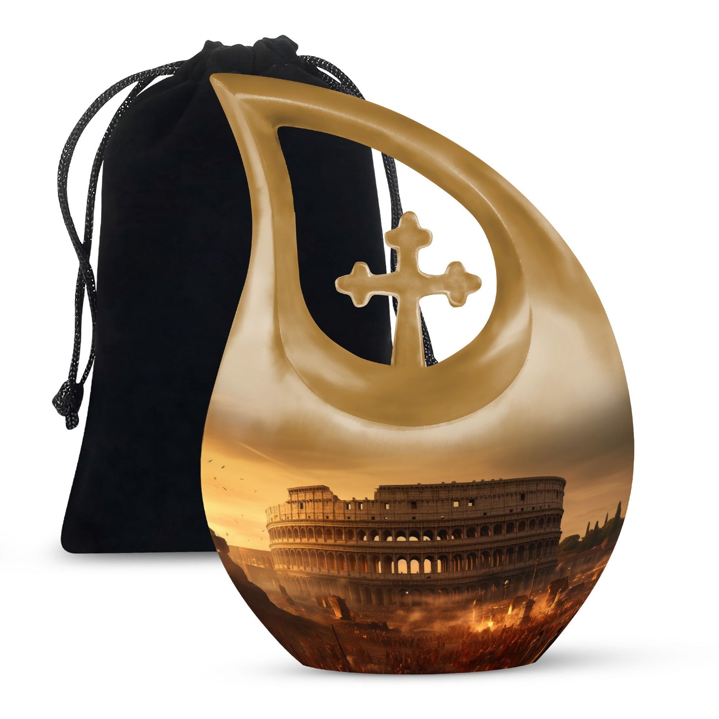 10-inch Colosseum Dark Urn 