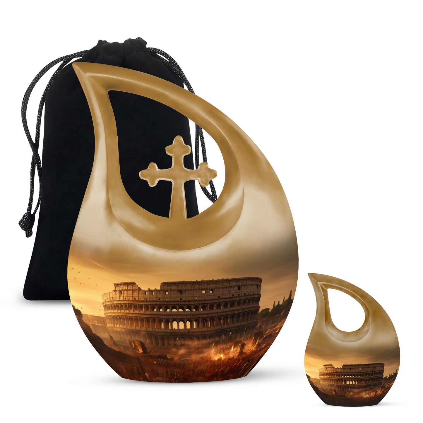 10-inch Colosseum Dark Urn 