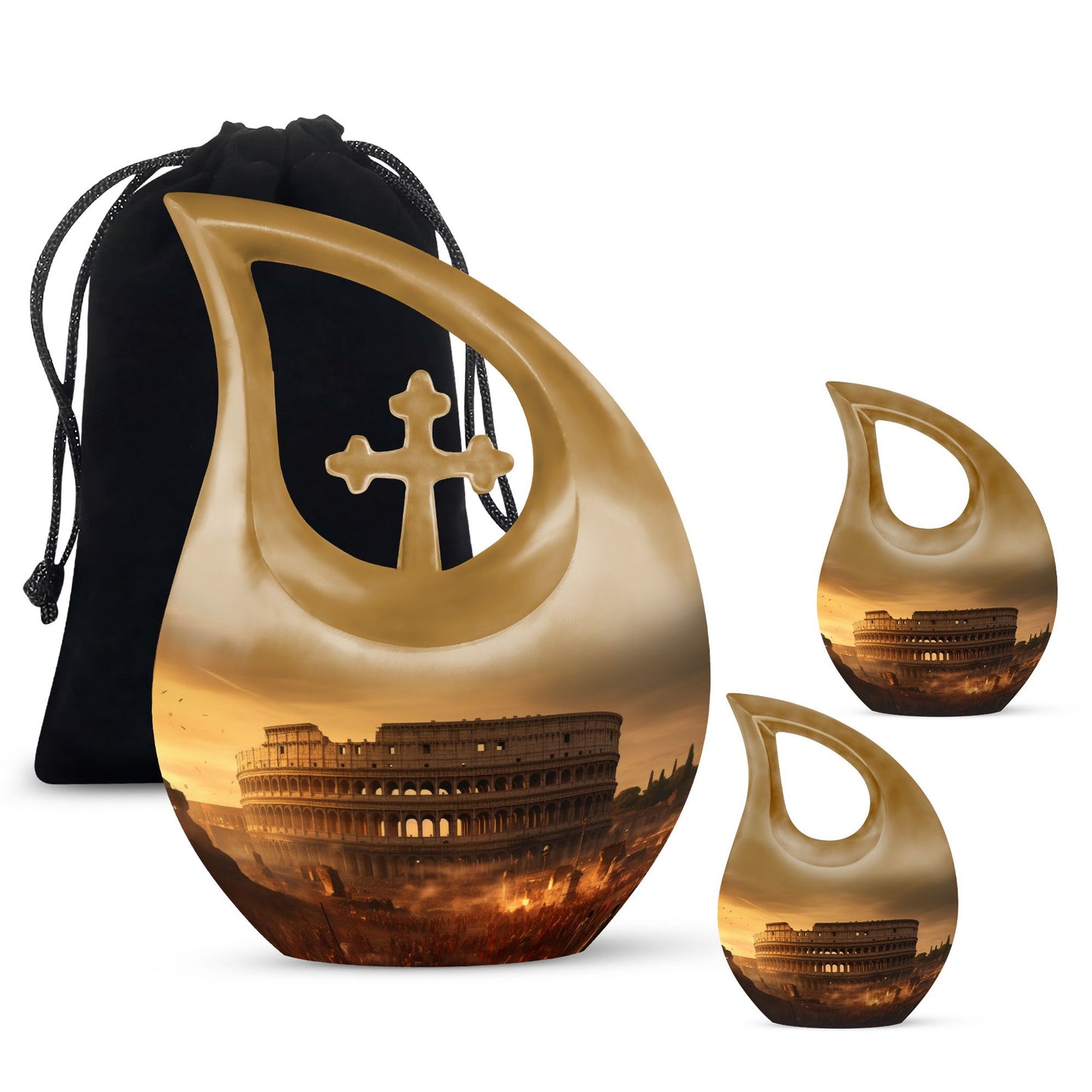 10-inch Colosseum Dark Urn 