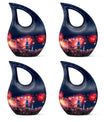Fireworks Inspired New York Skyline Scenic Urn - Beautiful Decor Urns